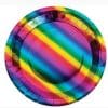 Rainbow Foil Paper Plates