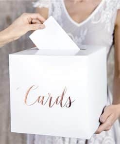 Rose Gold Cards Wedding Post Box