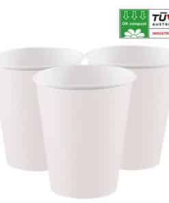 Compostable White Paper Cups