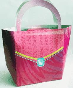 Glitzy Girl Handbag Shaped Favour Boxes