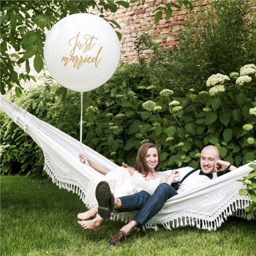 Gold Just Married Giant Balloon