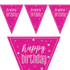Pink Happy Birthday Bunting