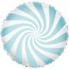 Light Blue Candy Swirl Foil Balloon