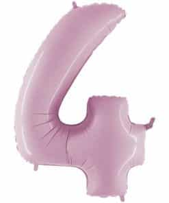 Pastel Pink Number 4 Balloon