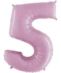 Pastel Pink Number 5 Balloon