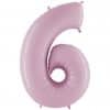 Pastel Pink Number 6 Balloon