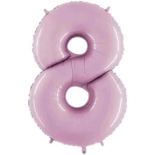 Pastel Pink Number 8 Balloon