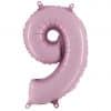 Pastel Pink Number 9 Balloon