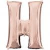 Rose Gold Letter H Balloon