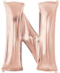 Rose Gold Letter N Balloon