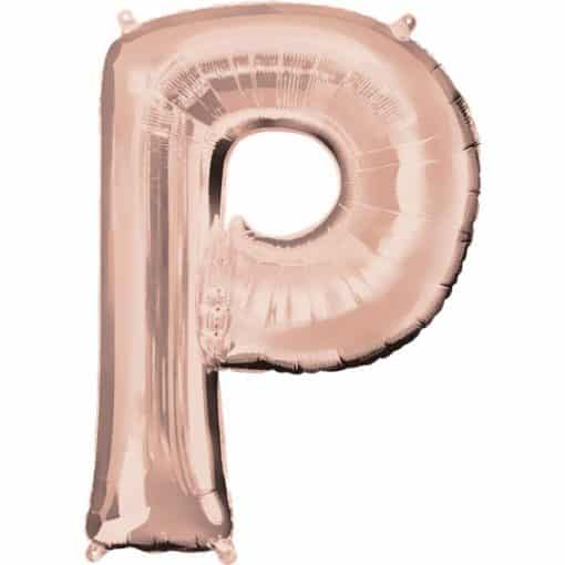 Rose Gold Letter P Balloon