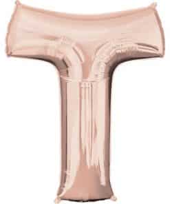 Rose Gold Letter T Balloon