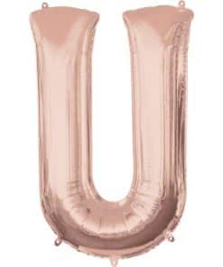 Rose Gold Letter U Balloon