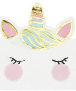 Alternative view of We Heart Unicorn Shaped Paper Napkins - 33cm (Pk 12)