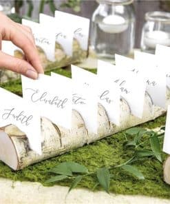 Wooden Log Multi Place Card Holder