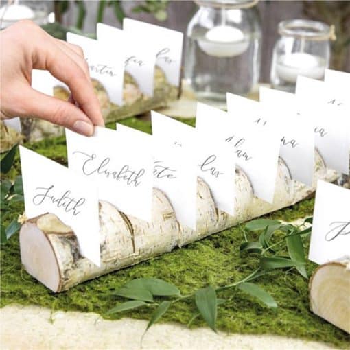 Wooden Log Multi Place Card Holder