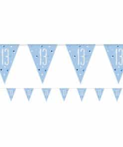 Age 13 Blue Birthday Glitz Prismatic Bunting