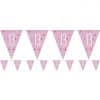 Age 13 Pink Birthday Glitz Prismatic Bunting