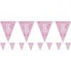 Age 16 Pink Birthday Glitz Prismatic Bunting