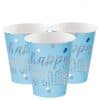 Blue Birthday Glitz Cups