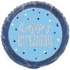 Blue Birthday Glitz Foil Balloon