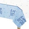 Blue Birthday Glitz Plastic Tablecover