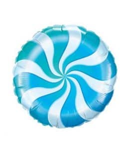 Blue Candy Swirl Foil Balloon