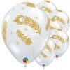 Gold Peacock Feathers Balloons