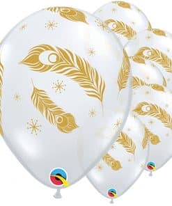 Gold Peacock Feathers Balloons