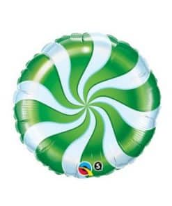 Green Candy Swirl Foil Balloon