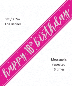 Happy 16th Birthday Banner