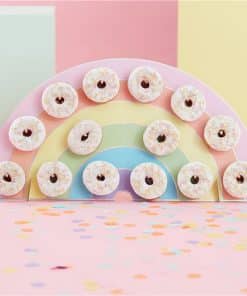 Iridescent Rainbow Donut Wall