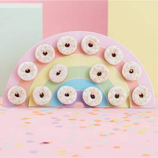Iridescent Rainbow Donut Wall