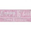 Pink Birthday Glitz Age 16 Banner