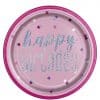Pink Birthday Glitz Paper Plates