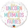 Unicorn, Mermaid & Fairies Balloon