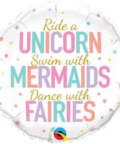 Unicorn, Mermaid & Fairies Balloon