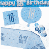 Blue Glitz 18th Birthday Party Pack
