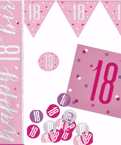 Pink Glitz 18th Birthday Party Pack