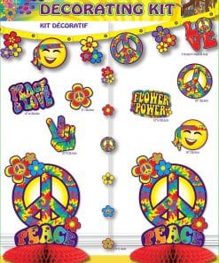 Hippy Decoration Peace Sign Party Tape Banner 60 S Party