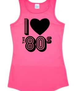 I Love the 80's Pink Vest Top