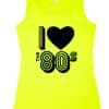 I Love the 80's Yellow Vest Top
