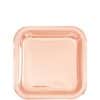 Rose Gold Square Foil Dessert Plates