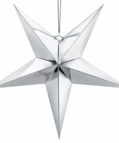Alternative view of Silver Paper Star Decoration - 70cm