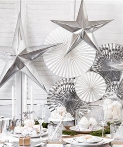 Alternative view of Silver Paper Star Decoration - 30cm