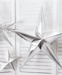 Silver Paper Star Decoration