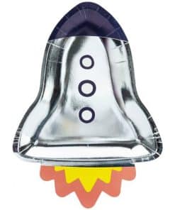 Spaceship Rocket Shaped Foil Plates