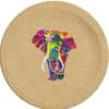 Wildlife Rainbow Elephant Paper Plates