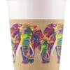 Wildlife Rainbow Elephant Paper Cups
