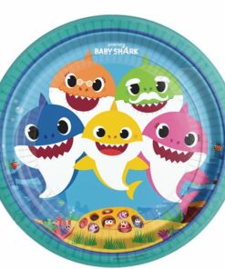 Baby Shark Paper Party Plates - 23cm